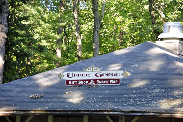 sign at the Upper Gorge